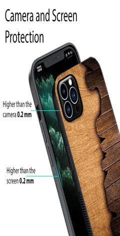Wooden Design Metal Mobile Case for iPhone 15 Pro Max