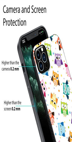 Owls Pattern Metal Mobile Case for iPhone 15 Pro Max