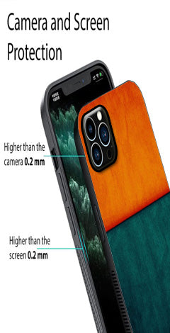 Orange Green Pattern Metal Mobile Case for iPhone 15 Pro Max