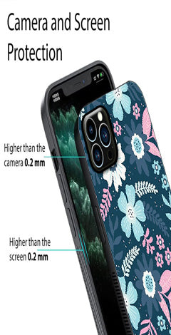 Flower Leaves Design Metal Mobile Case for iPhone 15 Pro Max
