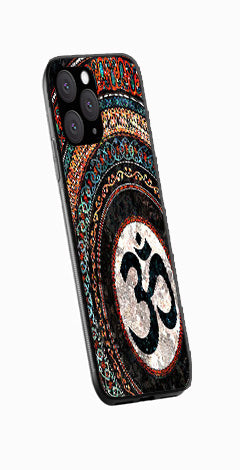 Oum Design Metal Mobile Case for iPhone 15 Pro Max  (Design No -15)