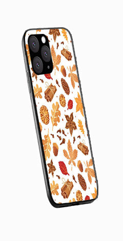 Autumn Leaf Metal Mobile Case for iPhone 15 Pro Max  (Design No -19)