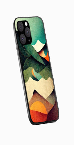 MultiColor Pattern Metal Mobile Case for iPhone 15 Pro Max  (Design No -43)