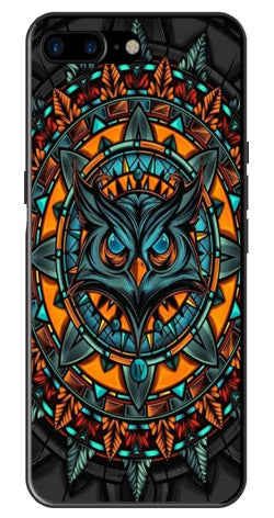 Owl Pattern Metal Mobile Case for iPhone 8 Plus