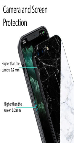 Black White Marble Design Metal Mobile Case for iPhone 8 Plus