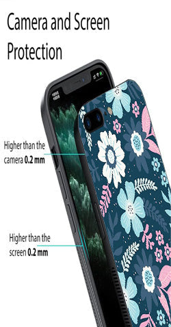Flower Leaves Design Metal Mobile Case for iPhone 8 Plus