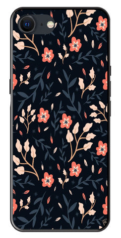Floral Pattern Metal Mobile Case for iPhone SE 2020