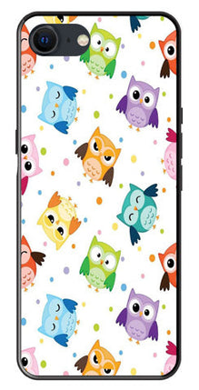 Owls Pattern Metal Mobile Case for iPhone SE 2020