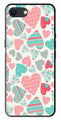 Hearts Pattern Metal Mobile Case for iPhone 8