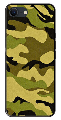 Army Pattern Metal Mobile Case for iPhone SE 2020