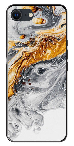 Marble Pattern Metal Mobile Case for iPhone SE 2020
