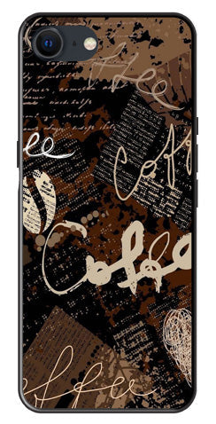 Coffee Pattern Metal Mobile Case for iPhone SE 2020