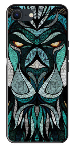 Lion Pattern Metal Mobile Case for iPhone 8