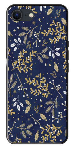Floral Pattern  Metal Mobile Case for iPhone SE 2020