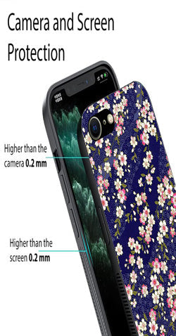 Flower Design Metal Mobile Case for iPhone SE 2020