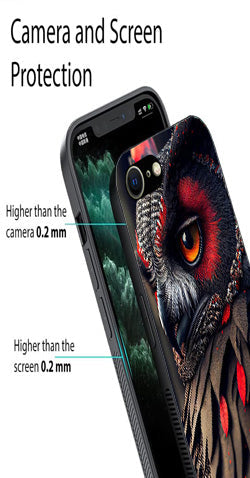 Owl Design Metal Mobile Case for iPhone SE 2020