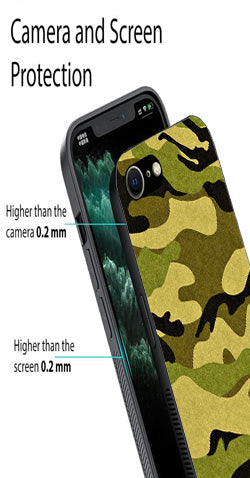 Army Pattern Metal Mobile Case for iPhone SE 2020