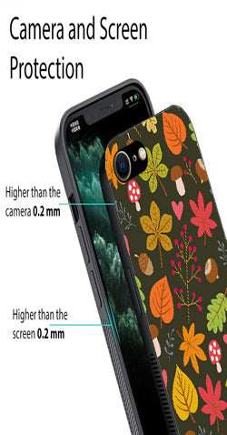 Leaves Design Metal Mobile Case for iPhone SE 2020