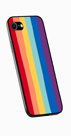 Rainbow MultiColor Metal Mobile Case for iPhone SE 2020  (Design No -03)