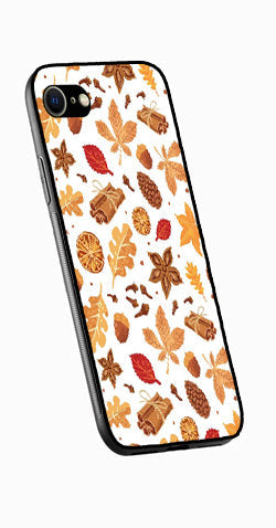 Autumn Leaf Metal Mobile Case for iPhone SE 2020  (Design No -19)