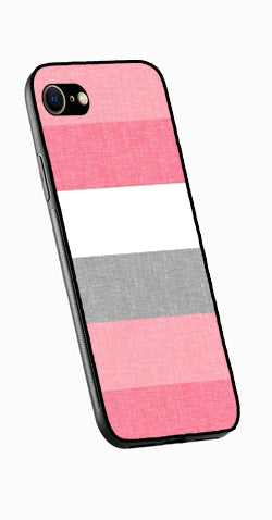 Pink Pattern Metal Mobile Case for iPhone SE 2020  (Design No -23)