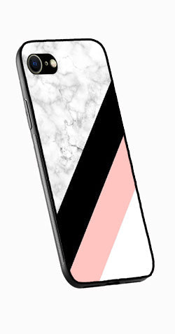 Marble Design Metal Mobile Case for iPhone SE 2020  (Design No -24)