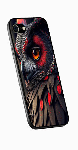 Owl Design Metal Mobile Case for iPhone SE 2020  (Design No -26)