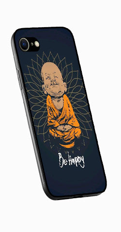 Be Happy Metal Mobile Case for iPhone SE 2020  (Design No -27)