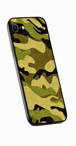 Army Pattern Metal Mobile Case for iPhone SE 2020  (Design No -35)