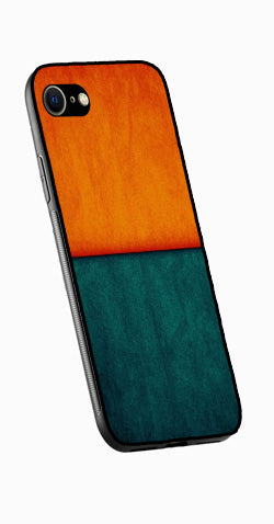 Orange Green Pattern Metal Mobile Case for iPhone SE 2020  (Design No -45)