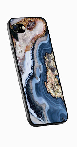 Marble Design Metal Mobile Case for iPhone SE 2020  (Design No -53)