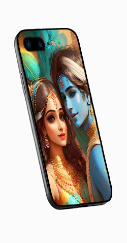 Lord Radha Krishna Metal Mobile Case for iPhone 7 Plus  (Design No -01)