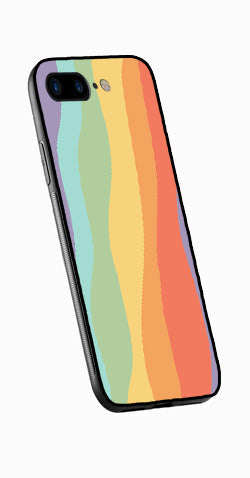 Muted Rainbow Metal Mobile Case for iPhone 7 Plus  (Design No -02)