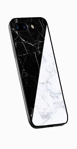Black White Marble Design Metal Mobile Case for iPhone 8 Plus  (Design No -09)