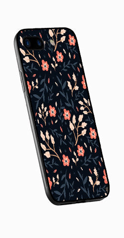Floral Pattern Metal Mobile Case for iPhone 7 Plus  (Design No -10)