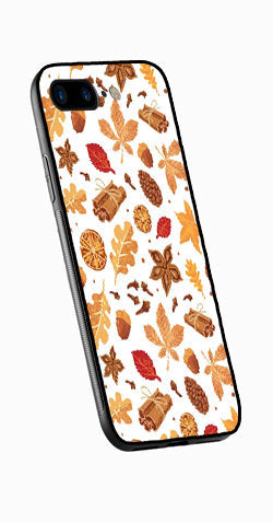 Autumn Leaf Metal Mobile Case for iPhone 7 Plus  (Design No -19)