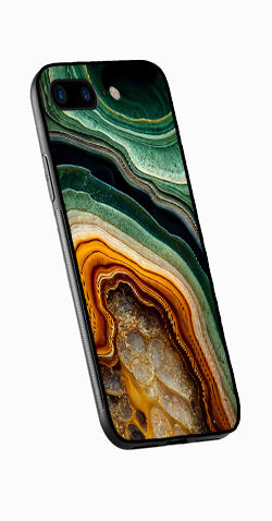 Marble Design Metal Mobile Case for iPhone 8 Plus  (Design No -28)