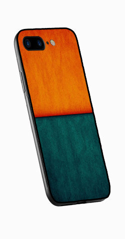 Orange Green Pattern Metal Mobile Case for iPhone 7 Plus  (Design No -45)