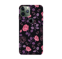 Rose Pattern Mobile Back Case for iPhone 11 Pro Max logo cut (Design - 2)