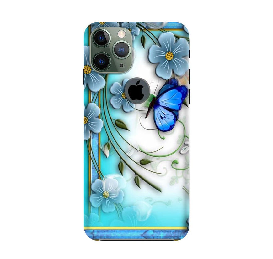 Blue Butterfly Case for iPhone 11 Pro Max logo cut