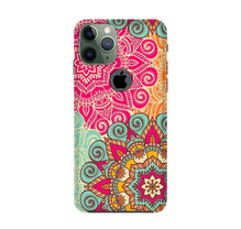 Rangoli art2 Mobile Back Case for iPhone 11 Pro Max logo cut (Design - 29)