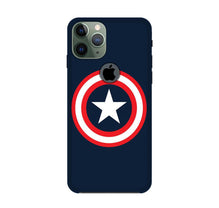 Captain America Mobile Back Case for iPhone 11 Pro Max logo cut (Design - 42)