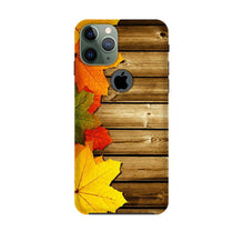 Wooden look3 Mobile Back Case for iPhone 11 Pro Max logo cut (Design - 61)