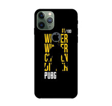 Pubg Winner Winner Mobile Back Case for iPhone 11 Pro Max logo cut  (Design - 177)