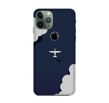 Clouds Plane Mobile Back Case for iPhone 11 Pro Max logo cut (Design - 196)