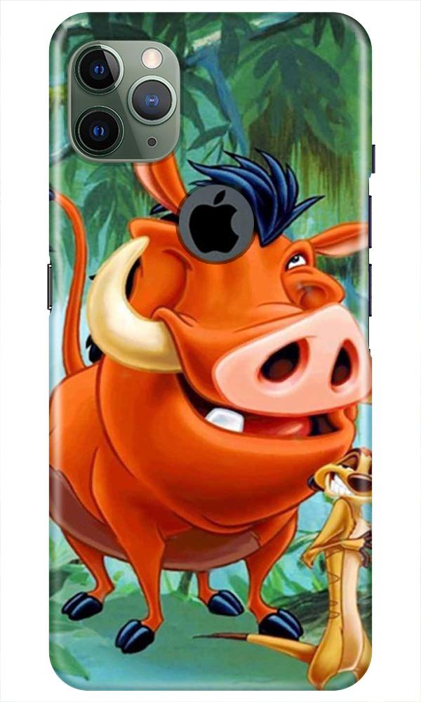 Timon and Pumbaa Mobile Back Case for iPhone 11 Pro Max Logo Cut (Design - 305)