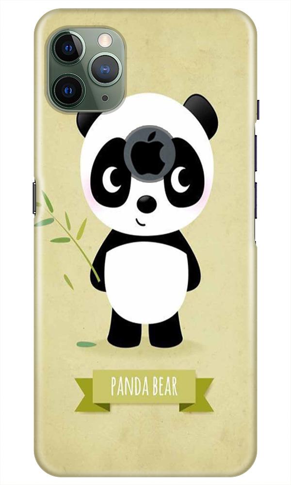 Panda Bear Mobile Back Case for iPhone 11 Pro Max Logo Cut (Design - 317)