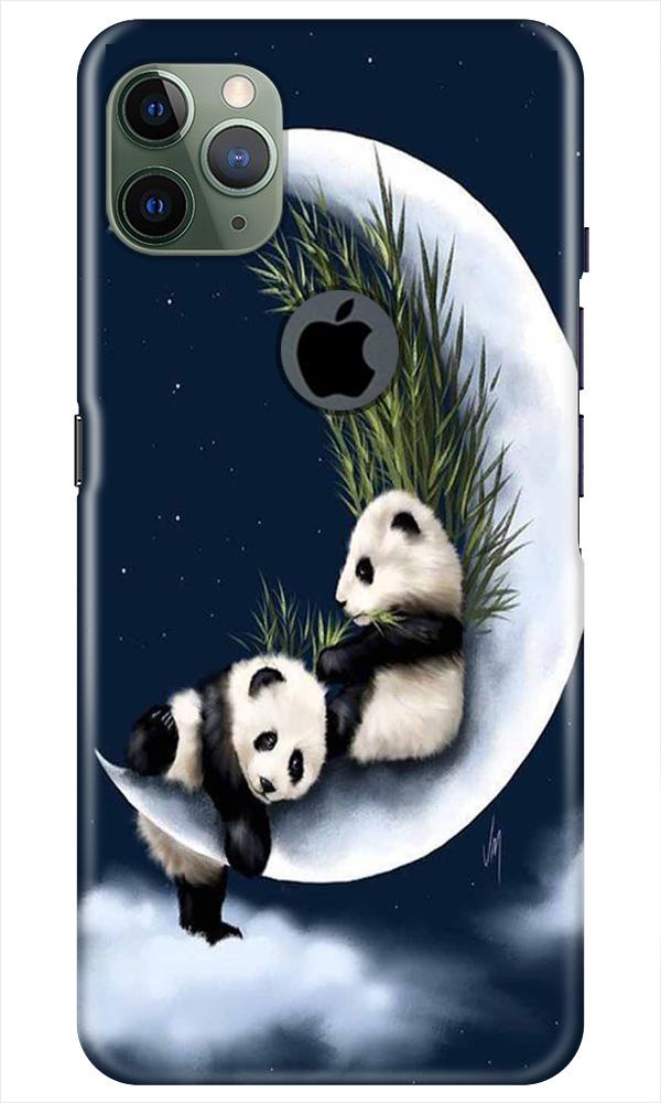 Panda Moon Mobile Back Case for iPhone 11 Pro Max Logo Cut (Design - 318)