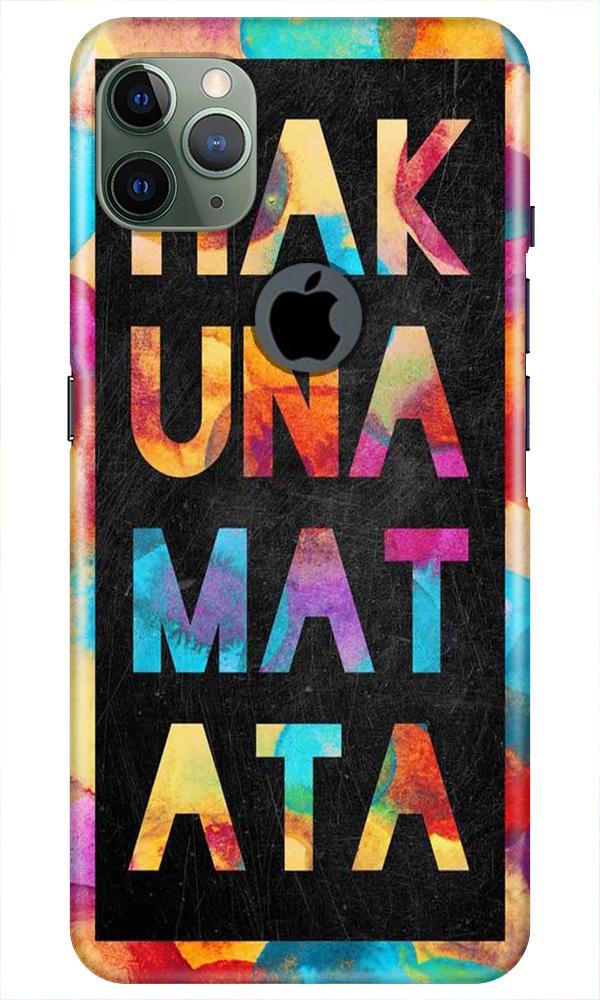 Hakuna Matata Mobile Back Case for iPhone 11 Pro Max Logo Cut (Design - 323)