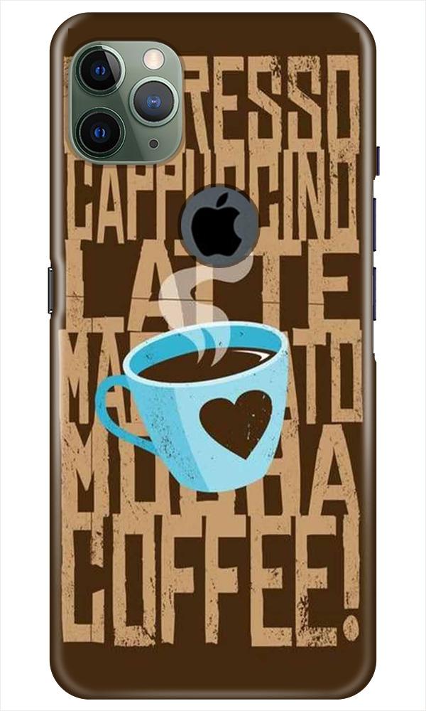 Love Coffee Mobile Back Case for iPhone 11 Pro Max Logo Cut (Design - 351)